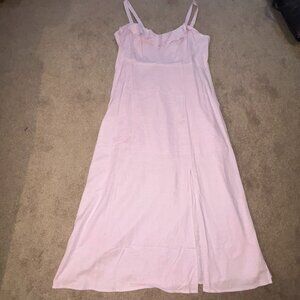 NWT Old Navy Linen Blend Pink Camisole Maxi Sundress XL